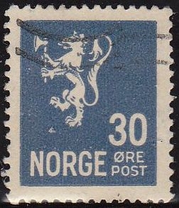 z vendido NORUEGA 1928 Scott 122 Sello León Rampante usado Norway Norvège Norge 